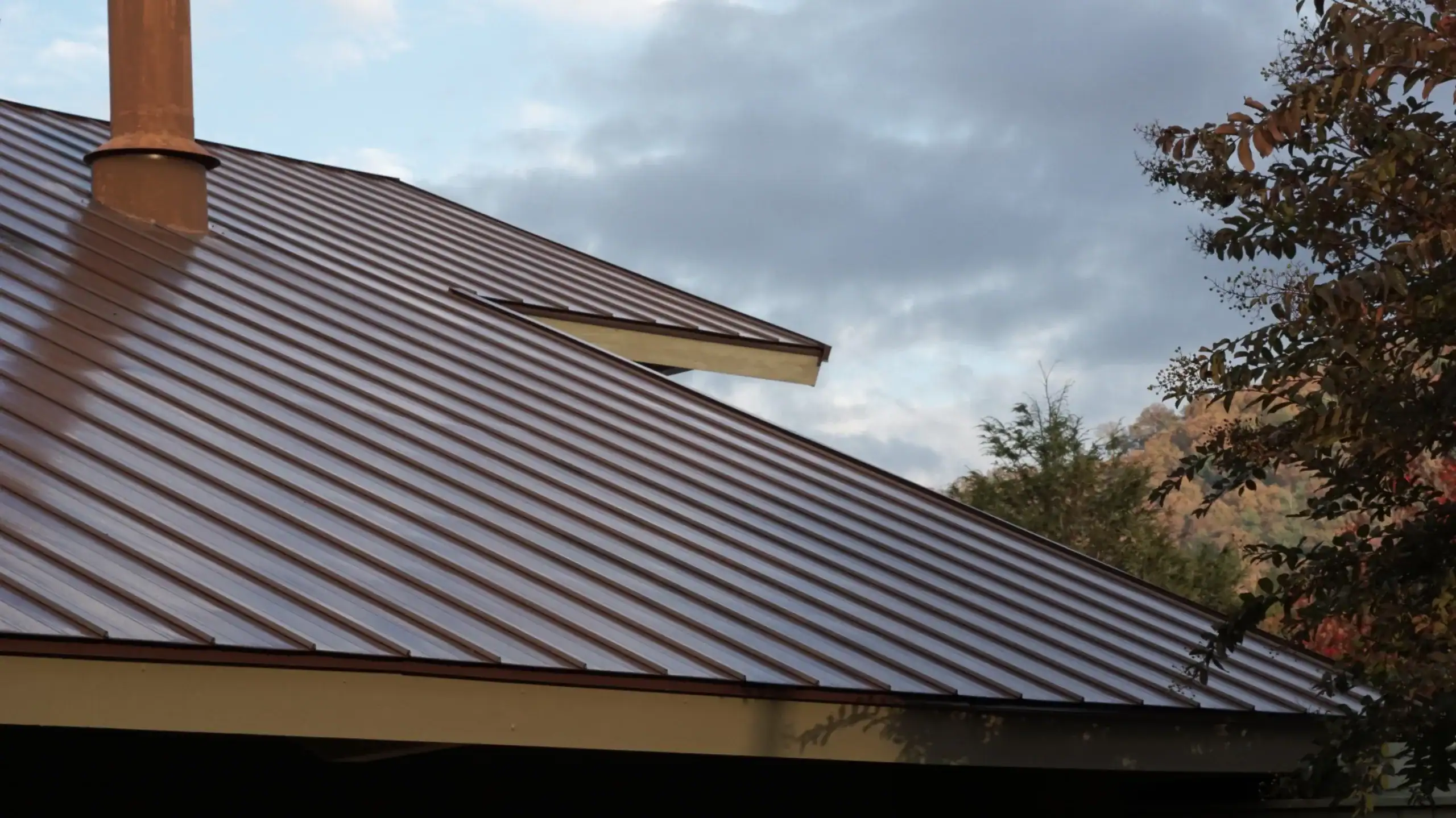 Brown metal roof